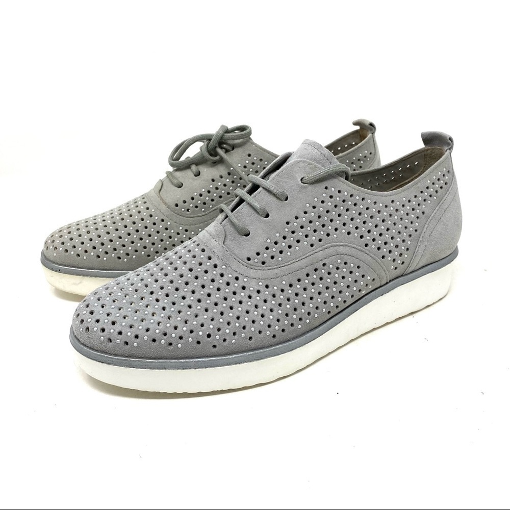 Gabor 61.453.19 fashion perforated derby grey - Picture 2 of 9